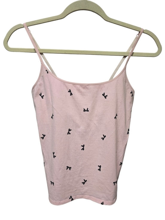 Victoria's Secret Tops - Victoria's Secret Light Pink Pretty Perfect Cami with Black Bows Sz. M